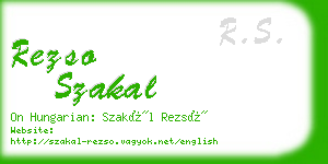 rezso szakal business card